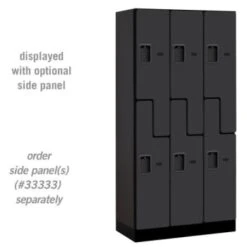 Salsbury Industries® Black-Double Tier S Style-Wood Locker 6 Feet X 18 Inches 12 Salsbury Industries® Black-Double Tier S Style-Wood Locker 6 Feet X 18 Inches -Whirlpool Shop 621437 w AlternateImageView Lg