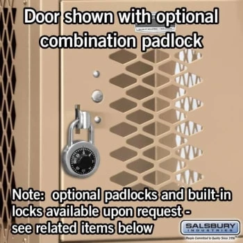 Salsbury Industries® Tan Six Tier Box Vented Metal Locker 6 Feet X 12 Inches 5 Salsbury Industries® Tan Six Tier Box Vented Metal Locker 6 Feet X 12 Inches - Image 3