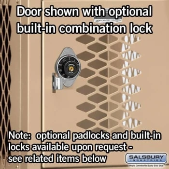 Salsbury Industries® Tan Six Tier Box Vented Metal Locker 6 Feet X 12 Inches 6 Salsbury Industries® Tan Six Tier Box Vented Metal Locker 6 Feet X 12 Inches - Image 4