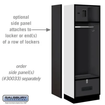 Salsbury Industries® Black-Designer Wood Open Access Locker 6 Feet X 18 Inches 5 Salsbury Industries® Black-Designer Wood Open Access Locker 6 Feet X 18 Inches - Image 3