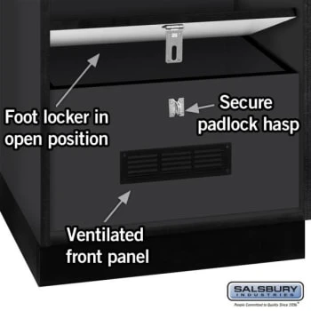 Salsbury Industries® Black-Designer Wood Open Access Locker 6 Feet X 18 Inches 6 Salsbury Industries® Black-Designer Wood Open Access Locker 6 Feet X 18 Inches - Image 4