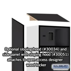 Salsbury Industries® Black-Designer Wood Open Access Locker 6 Feet X 18 Inches 18 Salsbury Industries® Black-Designer Wood Open Access Locker 6 Feet X 18 Inches -Whirlpool Shop 621460 w DetailedProductView6 Lg