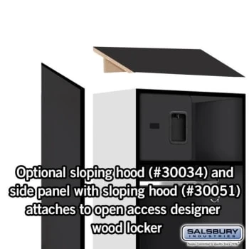 Salsbury Industries® Black-Designer Wood Open Access Locker 6 Feet X 18 Inches 10 Salsbury Industries® Black-Designer Wood Open Access Locker 6 Feet X 18 Inches - Image 8