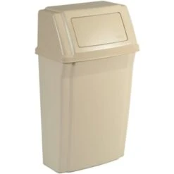 Rubbermaid Slim Jim 15 Gallon Wall Mount Trash Can (Beige) -Whirlpool Shop 655753 v DetailedProductView7 Lg