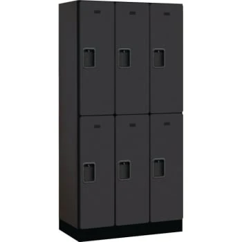 Salsbury Industries® Two Tier Locker, Black Wood, 3 Wide 4 Salsbury Industries® Two Tier Locker, Black Wood, 3 Wide - Image 2