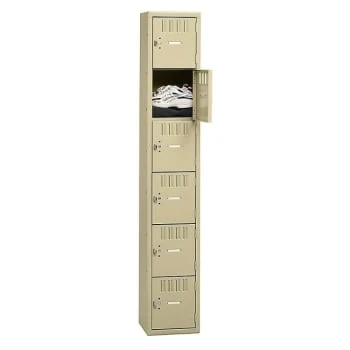 Tennsco® Medium Gray 1-Wide Six-Tier Box Locker 3 Tennsco® Medium Gray 1-Wide Six-Tier Box Locker