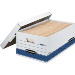 Bankers Box® Stor/file White/blue Legal File Storage Box, Case Of 12