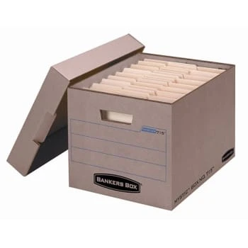 Bankers Box® Mystic Kraft/green 85% Recycled Storage Box, Case Of 25 3 Bankers Box® Mystic Kraft/green 85% Recycled Storage Box, Case Of 25