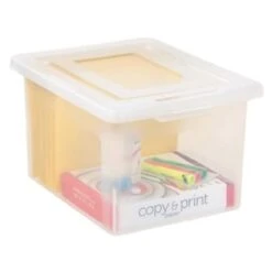 Office Depot® Clear Plastic Letter And Legal File Tote