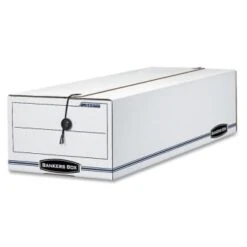 Bankers Box® White/blue 65% Recycled Storage Box, Case Of 12