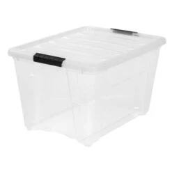 Iris® 53.6 Qt Clear Latch Plastic Storage Bin
