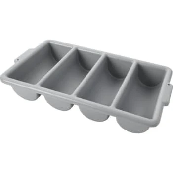 Rubbermaid 4-Compartment Plastic Cutlery Bin (Gray) (12-Pack) 3 Rubbermaid 4-Compartment Plastic Cutlery Bin (Gray) (12-Pack)