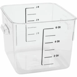 Rubbermaid 6 Qt Polycarbonate Square Food Storage Container (Clear) (12-Pack)