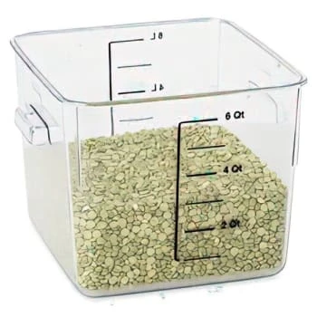 Rubbermaid 6 Qt Polycarbonate Square Food Storage Container (Clear) (12-Pack) 4 Rubbermaid 6 Qt Polycarbonate Square Food Storage Container (Clear) (12-Pack) - Image 2