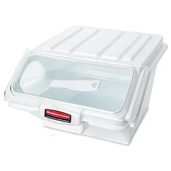 Rubbermaid 2.6 Gallon Plastic Shelf Ingredient Bin W/ 1/2-Cup Scoop 4 Rubbermaid 2.6 Gallon Plastic Shelf Ingredient Bin W/ 1/2-Cup Scoop - Image 2