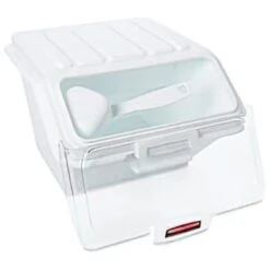 Rubbermaid 2.6 Gallon Plastic Shelf Ingredient Bin W/ 1/2-Cup Scoop 10 Rubbermaid 2.6 Gallon Plastic Shelf Ingredient Bin W/ 1/2-Cup Scoop -Whirlpool Shop 745947 w DetailedProductView2 Lg