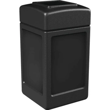 Commercial Zone Products Polytec 42 Gallon Square Waste Container (Black) 3 Commercial Zone Products Polytec 42 Gallon Square Waste Container (Black)