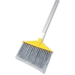 Rubbermaid 10-1/2 In Angle Broom W/ 48-3/4 In Handle (2-Pack) (Silver/Gray)