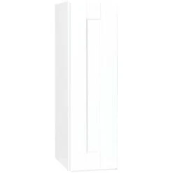Hampton Bay Shaker Assem 9 In X 30 In X 12 In Wall Kitchen Cabinet Satin White